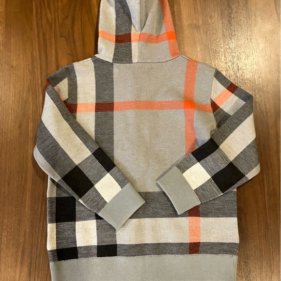 NWT - Burberry Check Knit Zip-Up Hoodie - Picture 4 of 8